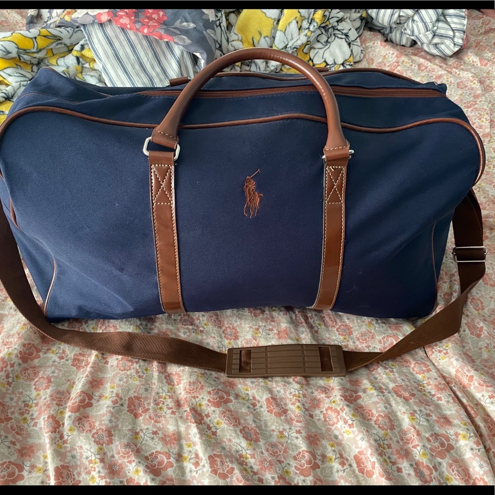 Ralph Lauren Travel Bag! Dark blue/brown straps